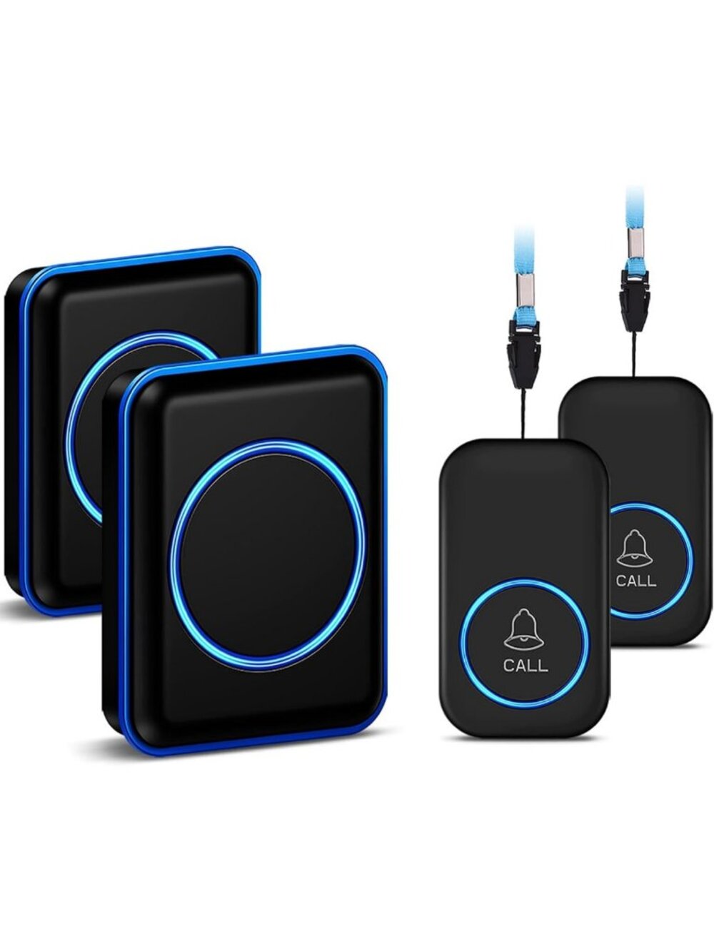 Wireless Caregiver Pager System, 1000ft Range, Waterproof SOS Call Button for